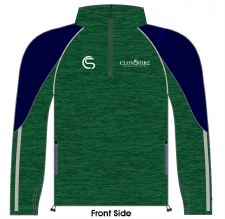 CS Clonshire Equestrian Staff Half Zip (Green Navy White) Size Medium